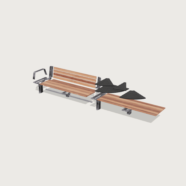 Banc modulable extérieur